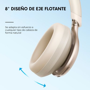 AUDÍFONOS SOUNDCORE ON EAR SPACE ONE BLUETOOTH CREMA - 7