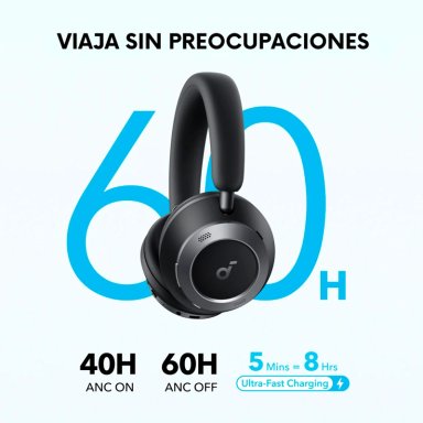 AUDÍFONOS SOUNDCORE ON EAR SPACE ONE PRO BLUETOOTH NEGRO - 6