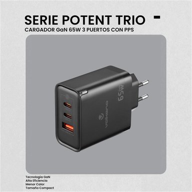 CARGADOR DE CELULAR 65W VOLKANO - 4