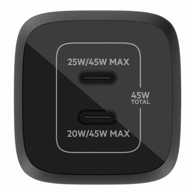 CARGADOR CELULAR BELKIN 45W MAX 2X USB-C NEGRO - 3