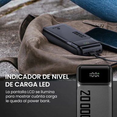 BATERÍA PORTÁTIL VOLKANO SERIE ROMA 20000MAH - 6