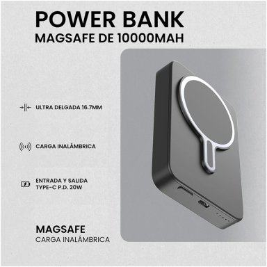 CARGADOR VOLKANO SERIE INGOT VKX-9031-BK MEAGSAFE 10000MAH - 7