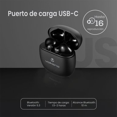 AUDÍFONOS VOLKANO IN EAR SERIE SLEEK BLUETOOTH - 6
