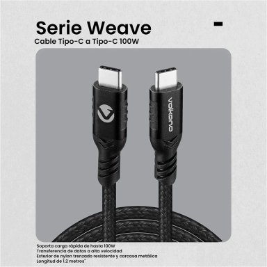 CABLE USB C 100W VOLKANO SERIE WEAV - 3