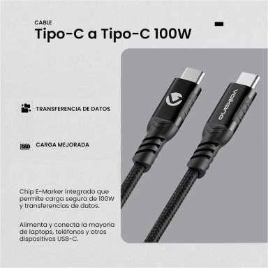CABLE USB C 100W VOLKANO SERIE WEAV - 6