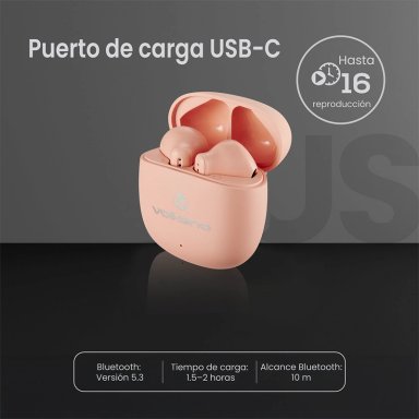 AUDÍFONOS VOLKANO IN EAR SERIE SLEEK BLUETOOTH - 6