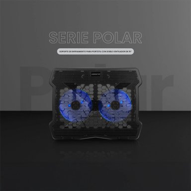 BASE PARA NOTEBOOK VOLKANO SERIE POLAR CON DOBLE VENTILADOR 15.6” - 6