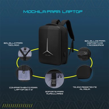 MOCHILA VOLKANO VX GAMING ALIEN 20L - 8
