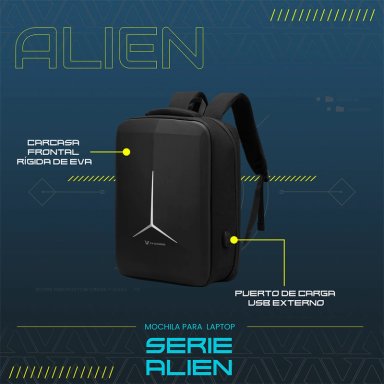 MOCHILA VOLKANO VX GAMING ALIEN 20L - 9