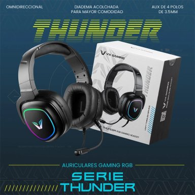 AUDÍFONOS VOLKANO ON EAR VX GAMING SERIE THUDER - 8