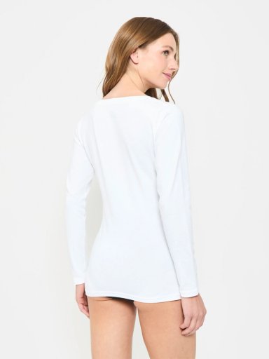 CAMISETA MANGA LARGA ALGODÓN MUJER PALMERS PREMIUM CUELLO V 401601 - 2