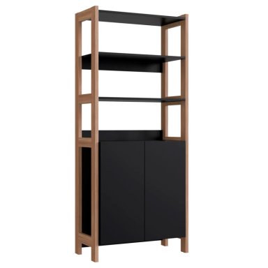ARMARIO BE DESIGN EMOVELL 3 DIVISIONES 2 PUERTAS NEGRO - 1