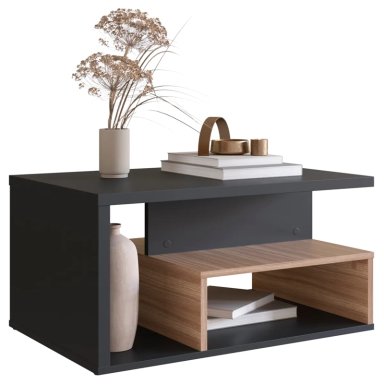 MESA DE CENTRO BE DESIGN MDP 67.5 CM LÍNEA EMOVELL NEGRO/CASTAÑO - 2