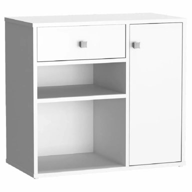 MUEBLE MULTIUSO BE DESIGN 1 PUERTA 1 CAJÓN BLANCO - 1