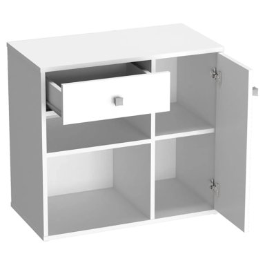 MUEBLE MULTIUSO BE DESIGN 1 PUERTA 1 CAJÓN BLANCO - 2
