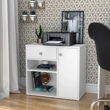 MUEBLE MULTIUSO BE DESIGN 1 PUERTA 1 CAJÓN BLANCO - 4