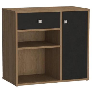 MUEBLE MULTIUSO BE DESIGN 1 PUERTA 1 CAJÓN NEGRO - 1