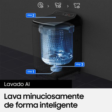LAVADORA CARGA SUPERIOR SAMSUNG WA80F21S8BZS BE SPOKE 21KG NEGRO - 5