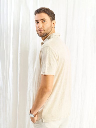 POLERA HOMBRE SPAVALDI LINO CUELLO POLO MANGA CORTA - 3