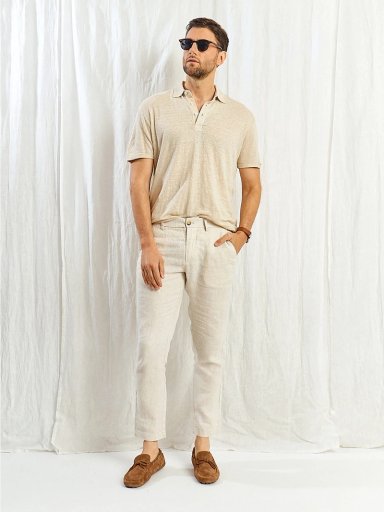 POLERA HOMBRE SPAVALDI LINO CUELLO POLO MANGA CORTA - 6