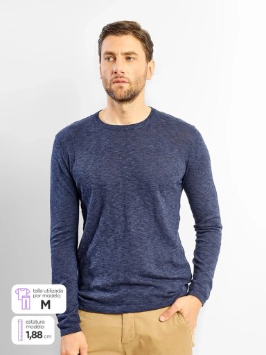 SWEATER HOMBRE SPAVALDI ALGODÓN CUELLO REDONDO - 1