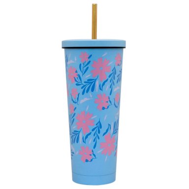 VASO KEEP BOTANIC TUMBLER 700ML ACERO INOXIDABLE CELESTE - 1