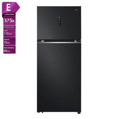 REFRIGERADOR TOP FREEZER LG VT38MPM 375L NO FROST NEGRO - 1