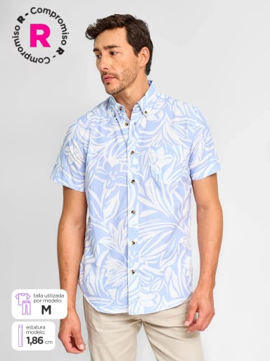 CAMISA HOMBRE KENNETH STEVENS ALGODÓN MANGA CORTA - 1