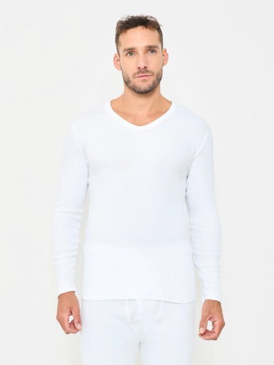 PACK X2 CAMISETA MANGA LARGA ALGODÓN HOMBRE PALMERS CUELLO EN V - 2