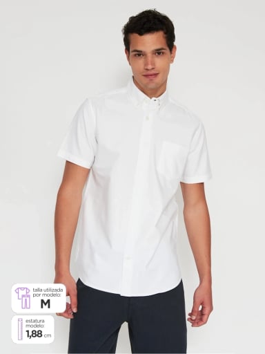 CAMISA HOMBRE KENNETH STEVENS ALGODÓN MANGA CORTA - 1