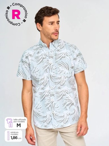 CAMISA HOMBRE KENNETH STEVENS ALGODÓN MANGA CORTA - 1