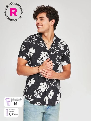 CAMISA HOMBRE CLOUDBREAK MANGA CORTA PRINT - 1