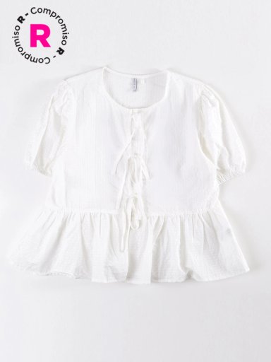 BLUSA MANGA CORTA NIÑA INDEX LAZOS - 1