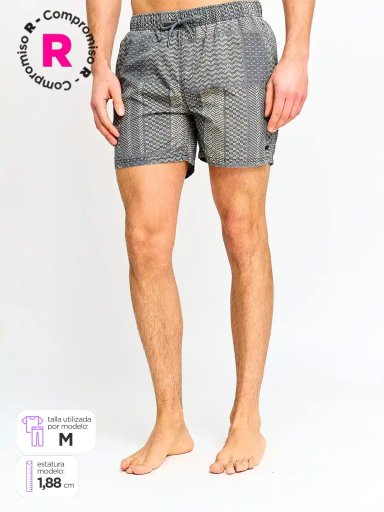 TRAJE DE BAÑO HOMBRE BARBADOS ESTAMPADO - 1