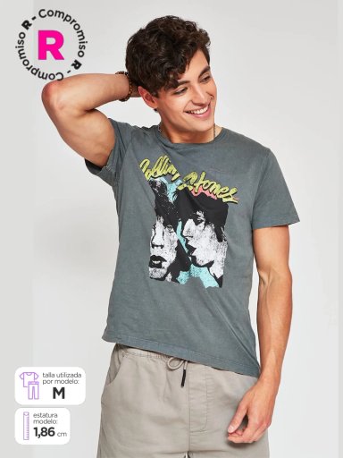POLERA HOMBRE BARBADOS ALGODÓN THE ROLLING STONES - 1