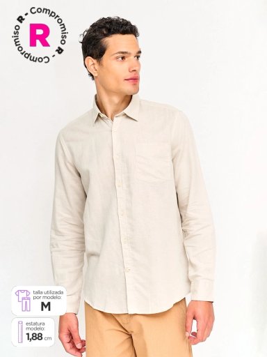 CAMISA HOMBRE REGATTA ALGODÓN MANGA LARGA - 1