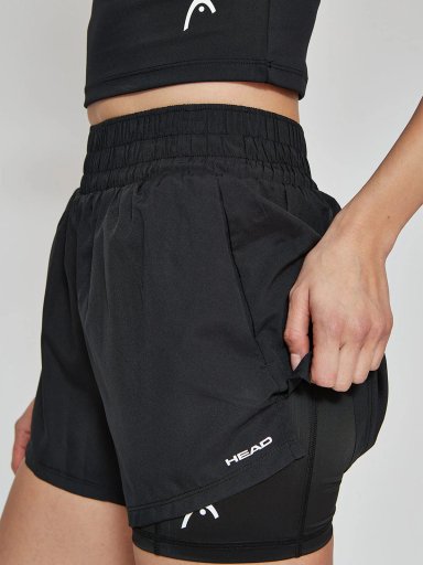 SHORT DEPORTIVO MUJER HEAD TRAIN 2 EN 1 - 3