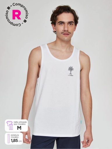 POLERA HOMBRE CLOUDBREAK ALGODÓN SIN MANGAS PRINT - 1