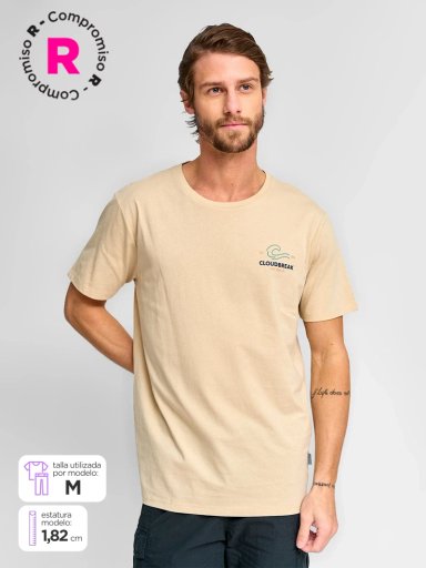 POLERA HOMBRE CLOUDBREAK ALGODÓN MANGA CORTA PRINT - 1