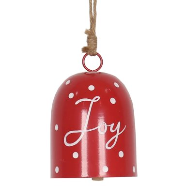 ADORNO NAVIDEÑO RIPLEY HOME GRANEL CAMPANA JOY ROJO - 1