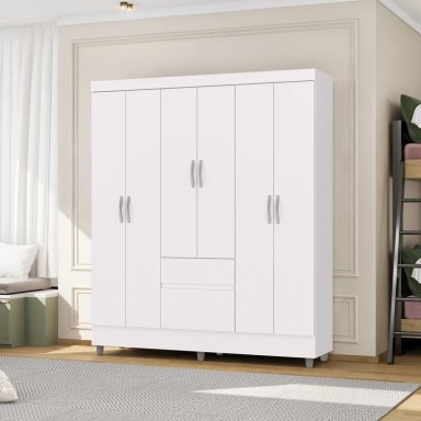 CLÓSET VEKKA HOME IDEAL 6 PUERTAS 2 CAJONES BLANCO - 11