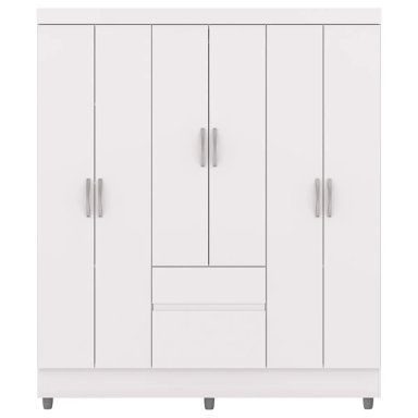 CLÓSET VEKKA HOME IDEAL 6 PUERTAS 2 CAJONES BLANCO - 3