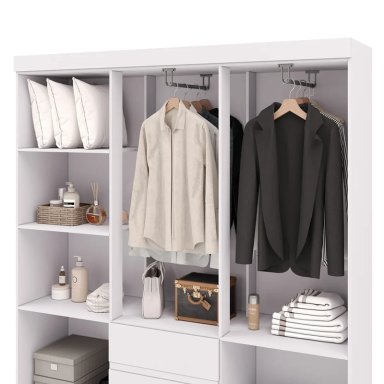 CLÓSET VEKKA HOME IDEAL 6 PUERTAS 2 CAJONES BLANCO - 5