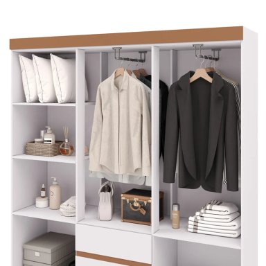 CLÓSET VEKKA HOME IDEAL 6 PUERTAS 2 CAJONES BLANCO - 6