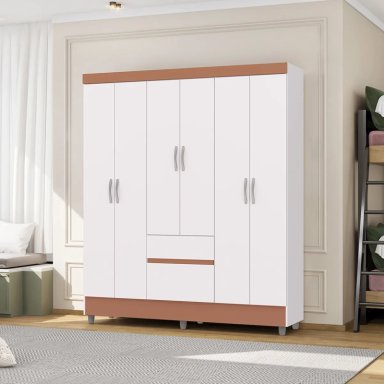 CLÓSET VEKKA HOME IDEAL 6 PUERTAS 2 CAJONES BLANCO - 10