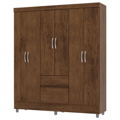 CLÓSET VEKKA HOME IDEAL 6 PUERTAS 2 CAJONES CAFÉ - 1