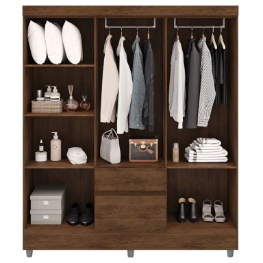 CLÓSET VEKKA HOME IDEAL 6 PUERTAS 2 CAJONES CAFÉ - 3
