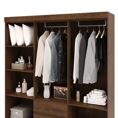 CLÓSET VEKKA HOME IDEAL 6 PUERTAS 2 CAJONES CAFÉ - 4