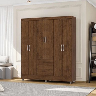 CLÓSET VEKKA HOME IDEAL 6 PUERTAS 2 CAJONES CAFÉ - 8