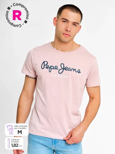 POLERA HOMBRE PEPE JEANS ALGODÓN CUELLO REDONDO MANGA CORTA - 1